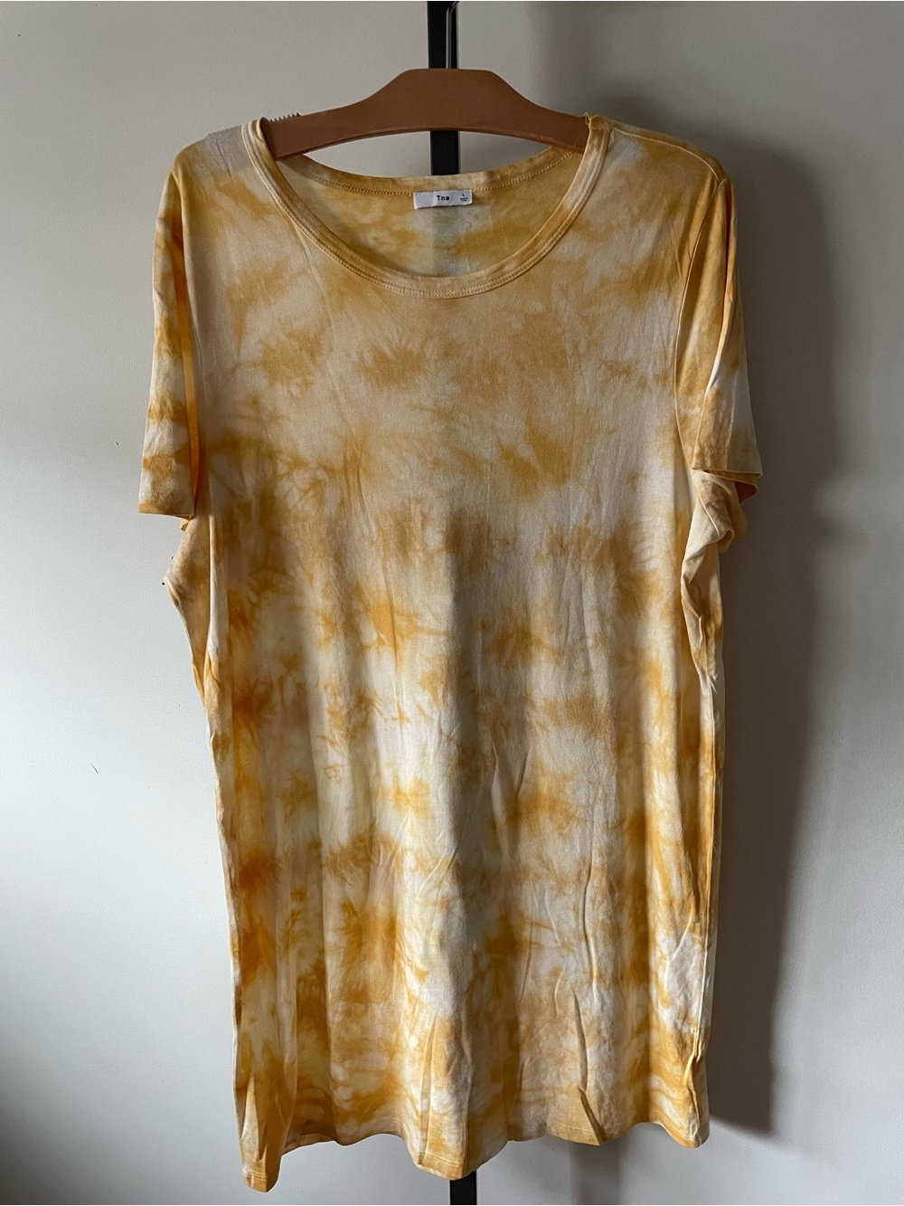 NEW TNA Tshirt Shirt Dress Yellow Tie Dye SOFT Oversized Lounge Relaxed